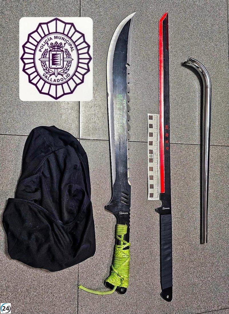 Riña con cuchillos en Valladolid deja dos detenidos y varios identificados.