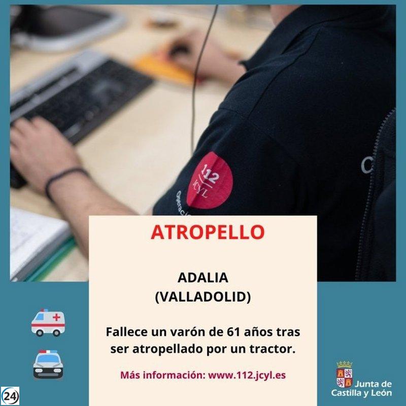 Hombre de 61 años muere tras ser atropellado por un tractor en Adalia.