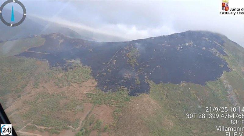 El incendio de Pendilla (León) se clasifica como nivel 1 tras avanzar favorablemente.