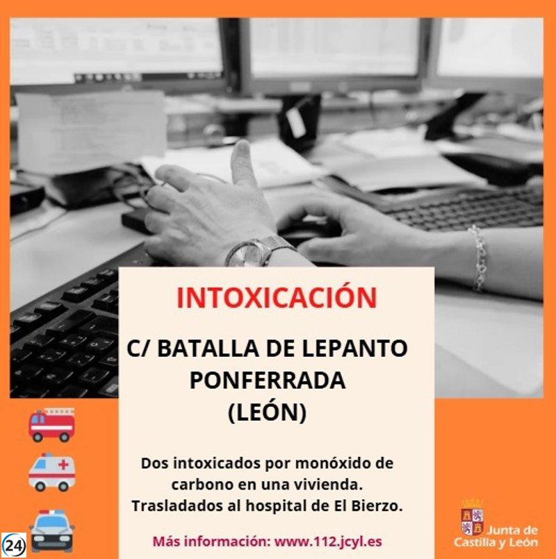 Dos personas hospitalizadas por inhalación de monóxido de carbono en Ponferrada.