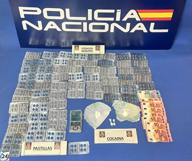 Operativo en Burgos: un arrestado con 24 gramos de cocaína y más de 500 pastillas de Viagra.