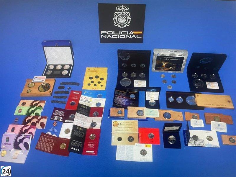 Detenidos en Burgos por el robo de monedas de plata y coleccionables avaluadas en 6.000 euros.