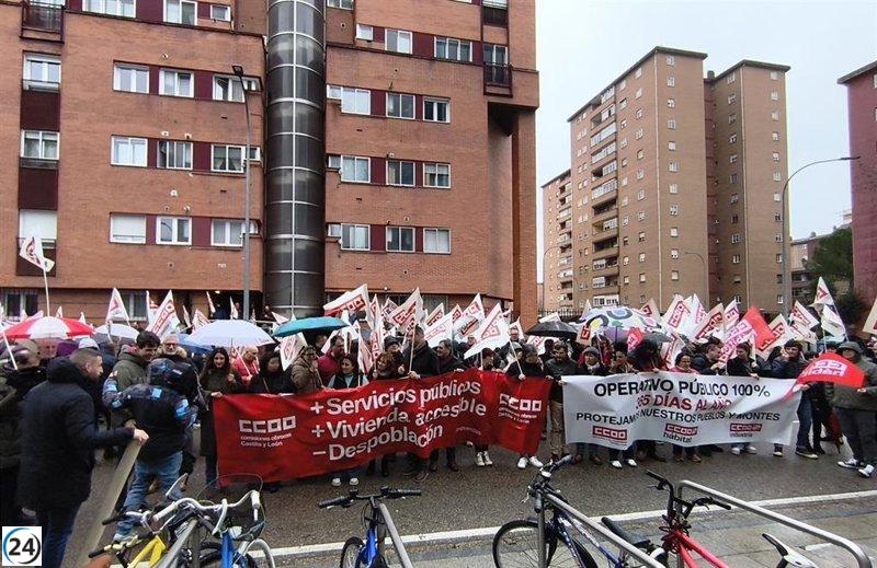 Delegados de CCOO en Valladolid reclaman mayores servicios, viviendas y un plan público de incendios para Castilla y León.