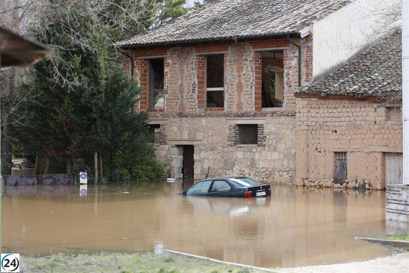 Crecida del Duero desata alarma en San Esteban de Gormaz (Soria)