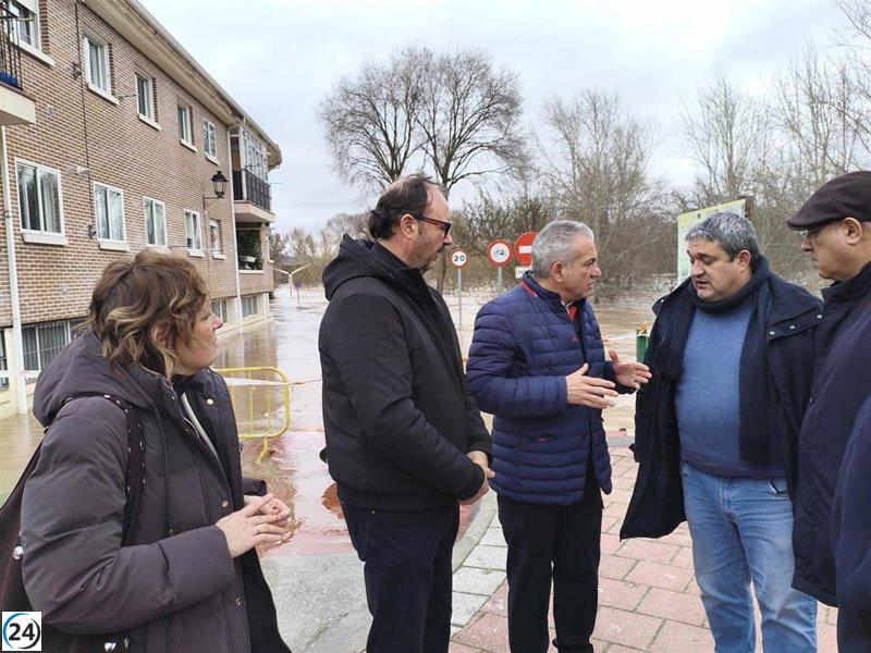 Tudela (Valladolid) solicitará la declaración de emergencia por inundaciones que persistirán varios días.