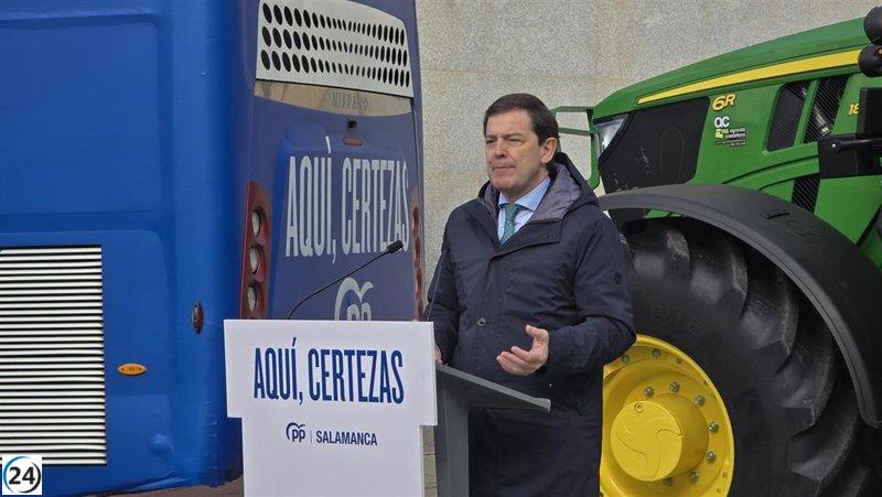 Mañueco presenta iniciativas para el bienestar de los mayores: alimentación saludable y apoyo para la movilidad.