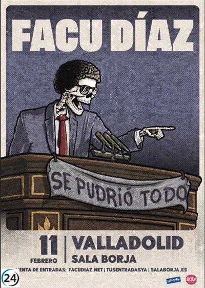 El cómico uruguayo Facu Díaz regresa a la Sala Borja de Valladolid el sábado próximo con 'Se pudrió todo'