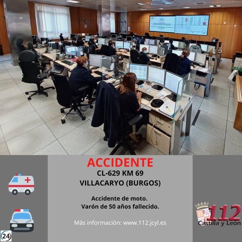 Fatal accidente en Villarcayo (Burgos) deja un muerto en la CL-629.