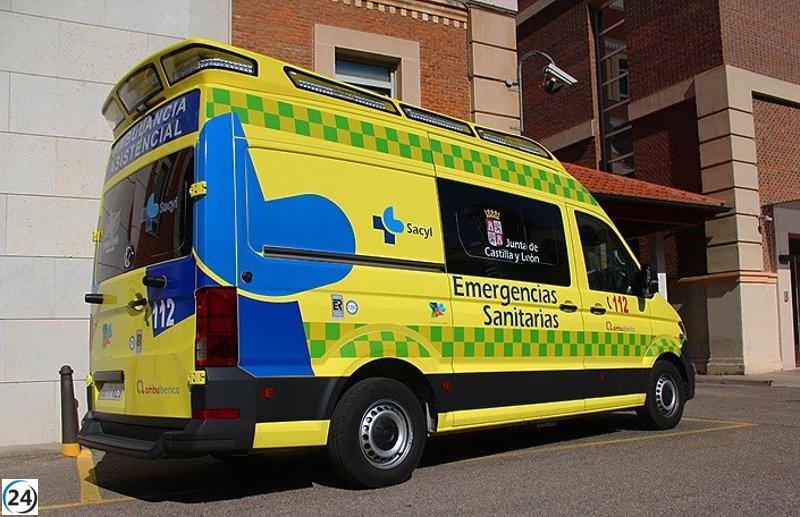 Accidente de tráfico en Torregutiérrez deja tres jóvenes heridos.