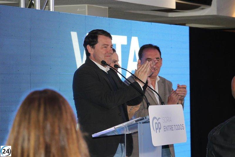 Mañueco lamenta el desprecio de Sánchez hacia Soria.