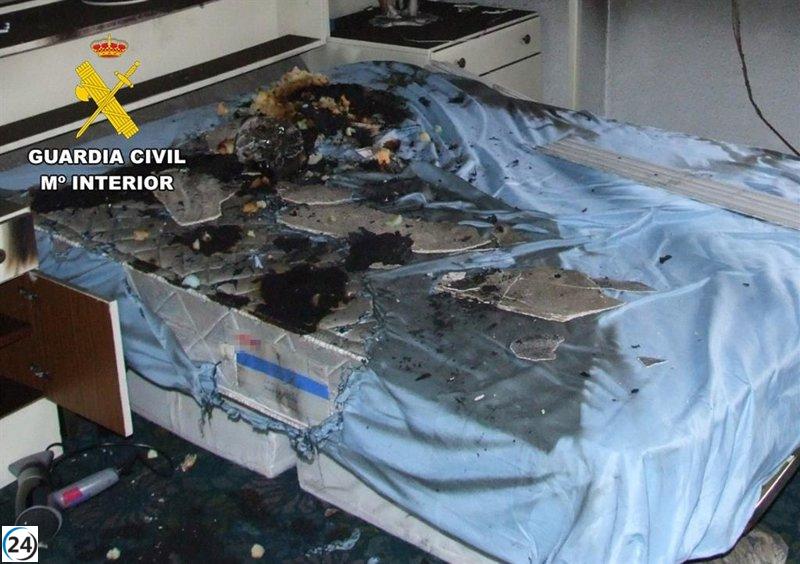 Okupante de Las Merindades (Burgos) detenido por incendiar su propia vivienda.