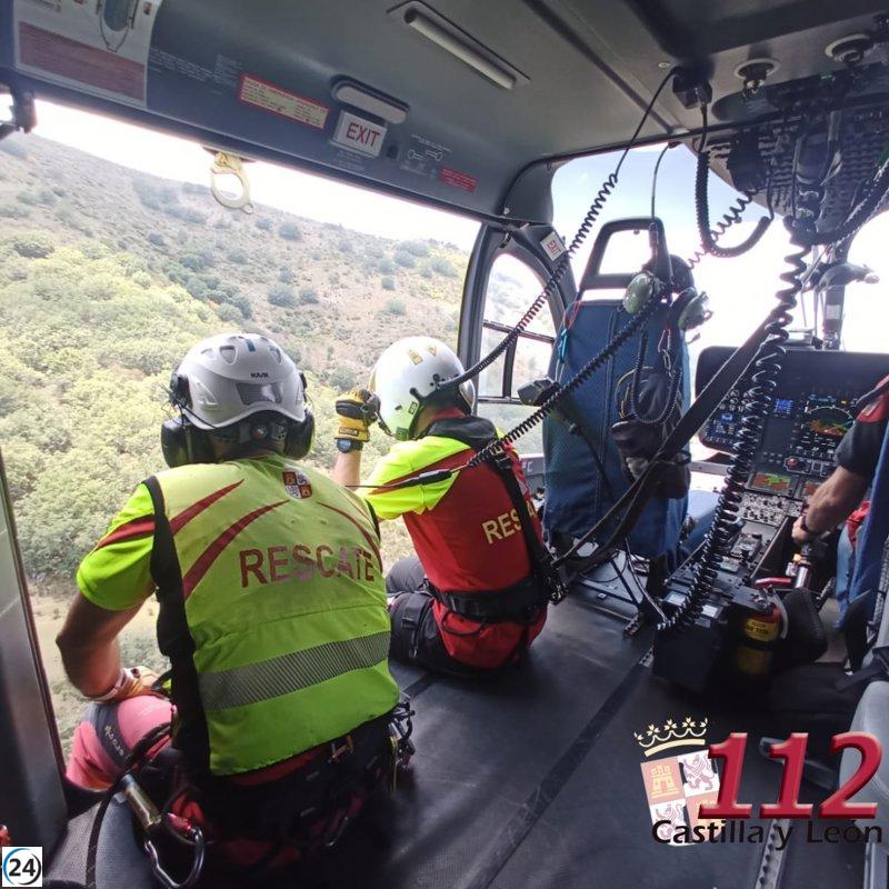 Senderista auxiliada en Navalperal (Ávila) tras sufrir una caída.