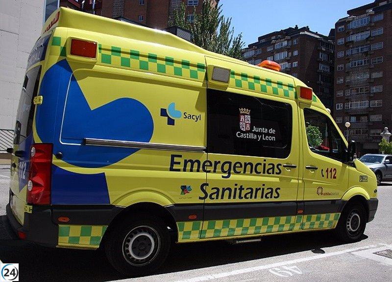 Dos heridos en la colisión entre turismo y autobús en El Espinar (Segovia)