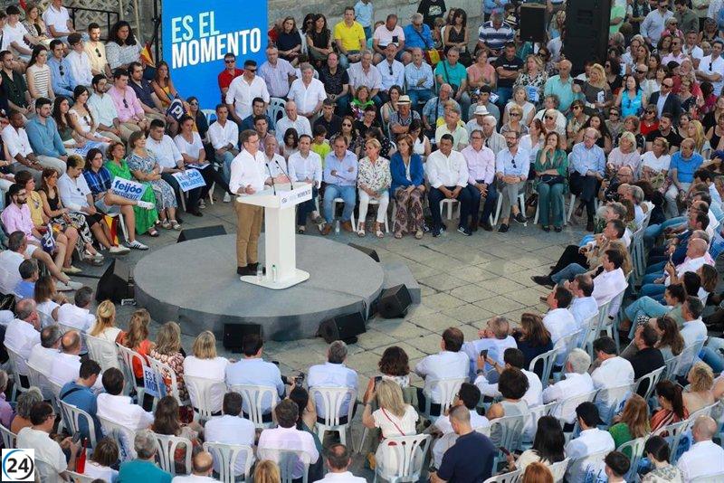 Feijóo insta al votante de Vox a no otorgar escaños a Sánchez