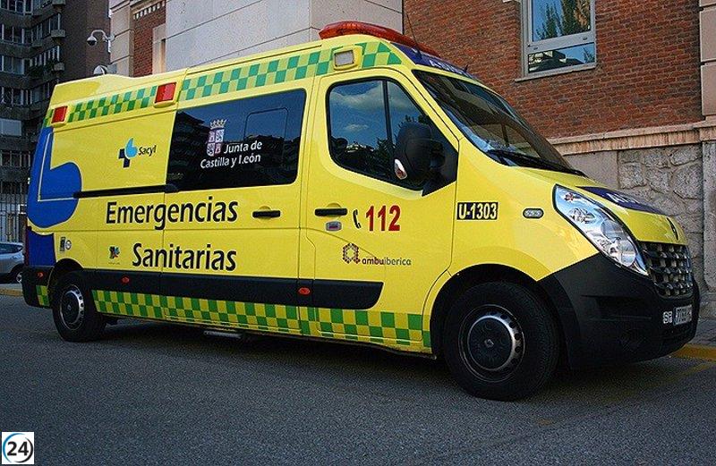 Herida tras choque de coche en mediana de La Lastrilla (Segovia)