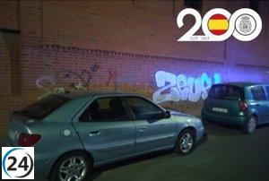 Sujeto atrapado en el acto mientras realizaba grafitis en Medina del Campo