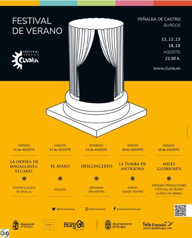 'El XVI Festival de Clunia ofrecerá 5 representaciones en el teatro Romano, comenzando con 'La Odisea de Magallanes' el día 11'