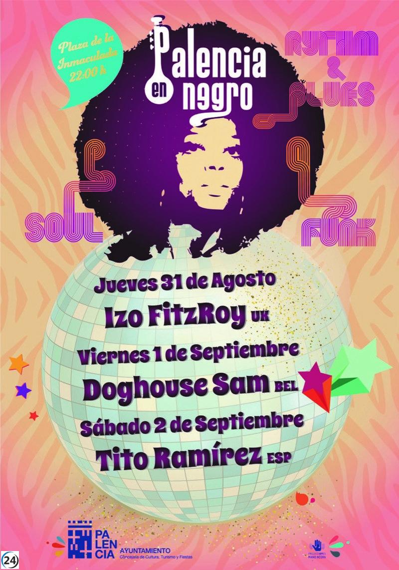 Exitoso concierto de Tito Ramírez, Izo FistRoy y Dighouse Sam & His Magnatones en el festival 'Palencia en negro'.