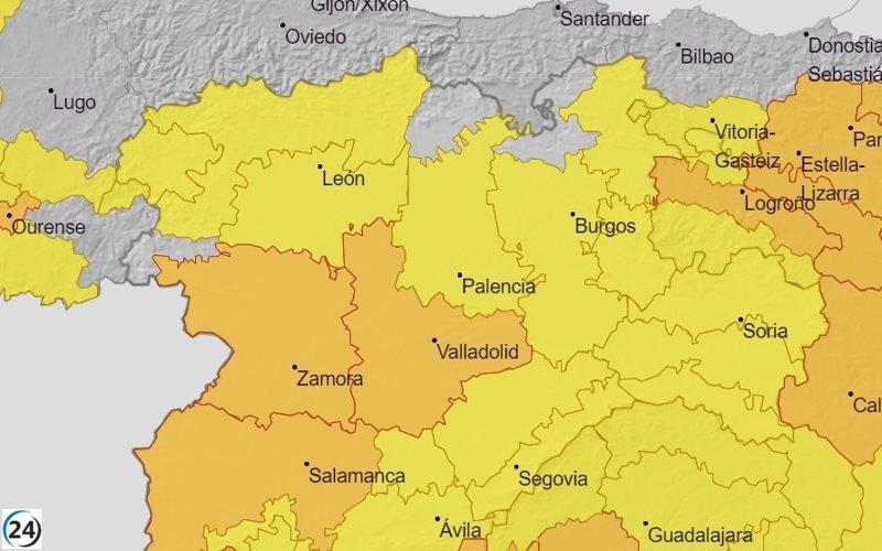 Alerta naranja por calor en Ávila, Salamanca, Valladolid y Zamora mañana