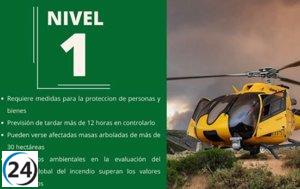 Busmayor (León) en nivel 1 por incendio desde este martes