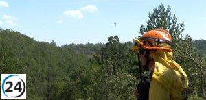 Controlado el incendio en San Bartolomé de Rueda (León) tras disminuir el riesgo a nivel 1.