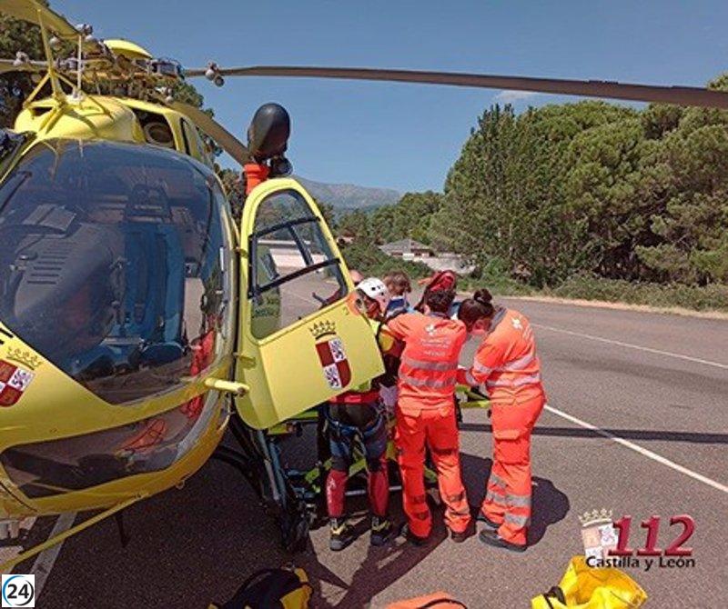 Mujer herida en Poyales (Ávila) tras accidente en práctica de barranquismo