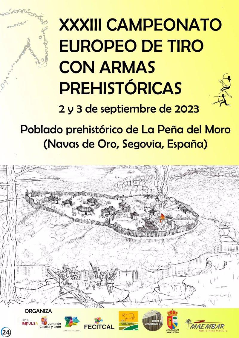 Gran número de participantes en la edición actual del Europeo de Tiro Con Armas Prehistóricas de Navas de Oro, Segovia.