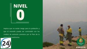 Fuego provocado por rayos en Nava del Barco (Ávila) reducido a nivel 0.