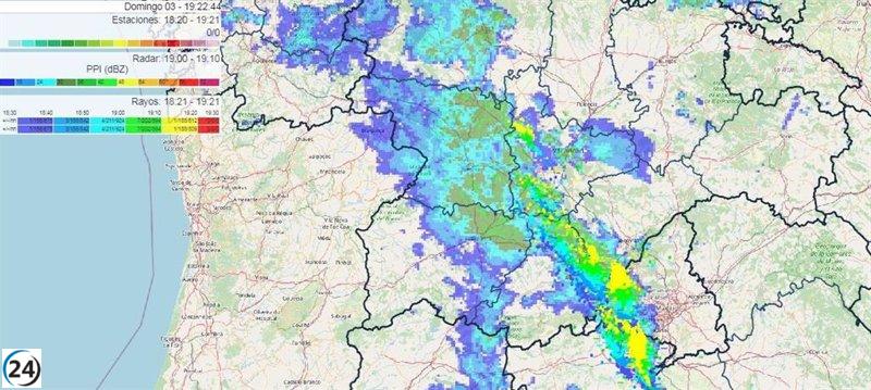 Lluvias intensas se extienden hacia el oeste de CyL e impactan en Ávila, Segovia, Valladolid y Zamora