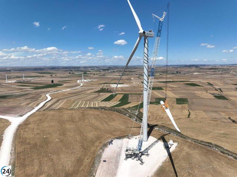Iberdrola inaugura el primer aerogenerador de su parque eólico más potente en CyL