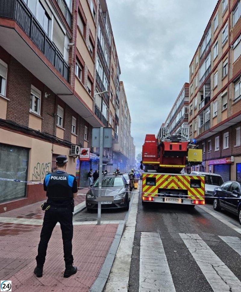 Bar de la calle Águila de Valladolid: incendio controlado