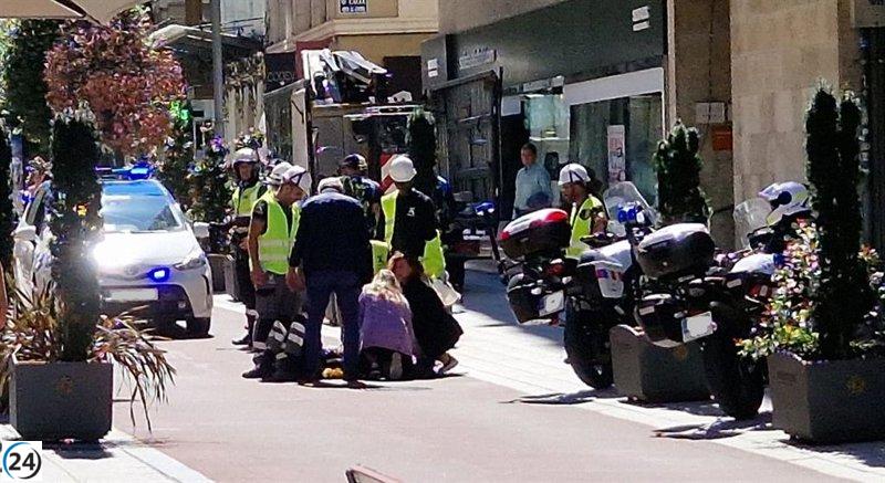 Trabajador resulta lesionado tras caer de una grúa en la calle María de Molina de Valladolid
