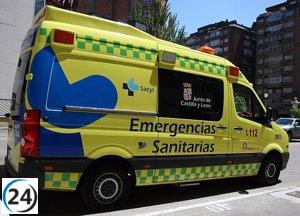 Trágico accidente en Aldealpozo (Soria): Un hombre de 36 años herido tras el vuelco de una furgoneta.