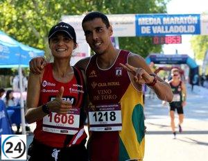 Rubén Sánchez y Gema Martín triunfan en la espectacular Media Maratón de Valladolid