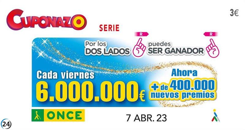La ONCE otorga 600K euros en Palencia mediante 15 boletos premiados con 40K euros cada uno.