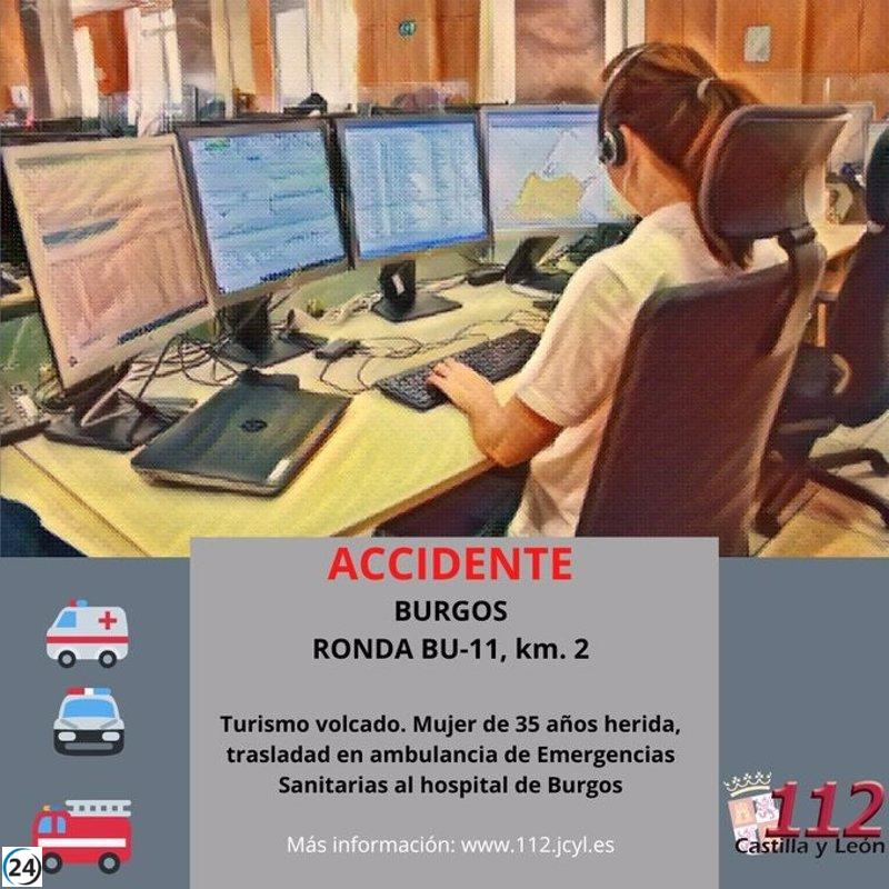 Accidente en la ronda BU-11 de Burgos deja un herido