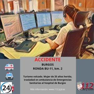 Accidente en la ronda BU-11 de Burgos deja un herido