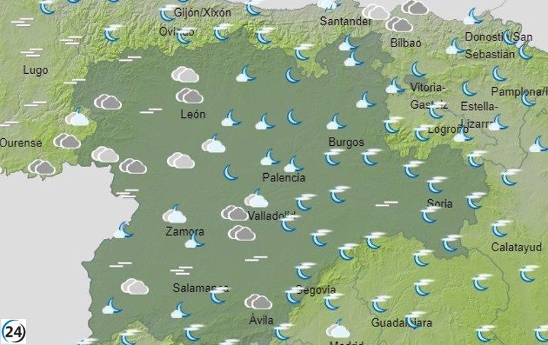 Provincia de Castilla y León bajo alerta por lluvias y vientos fuertes este domingo