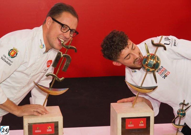 El pincho 'Pucela Roll' de Teo Rodríguez triunfa en el Concurso Nacional y Suecia acogerá el Mundial.